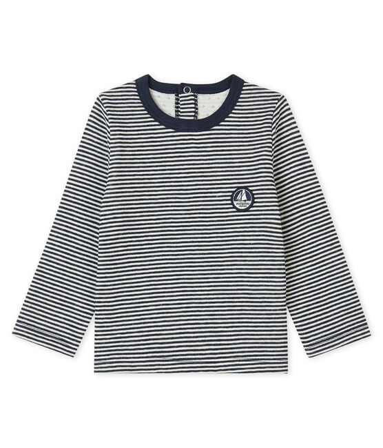 Baby Boys' Tube Knit T-Shirt SMOKING blue/COQUILLE beige