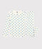 Girls' Blue Heart Patterned Cotton Pyjamas MARSHMALLOW white/BRASIER blue
