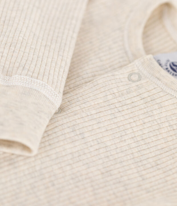 Babies' Ribbed Jumpsuit beige