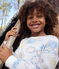Children's Cotton Cloud and Rainbow Print Pyjamas MARSHMALLOW white/MULTICO white