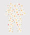 Babies' printed cotton footless pyjama suit MARSHMALLOW white/MULTICO white