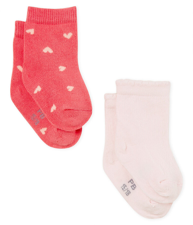 Baby girls' socks - pack of 2 multicolor