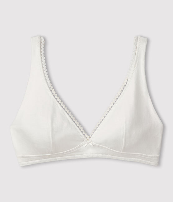 Women's plain bra MARSHMALLOW white