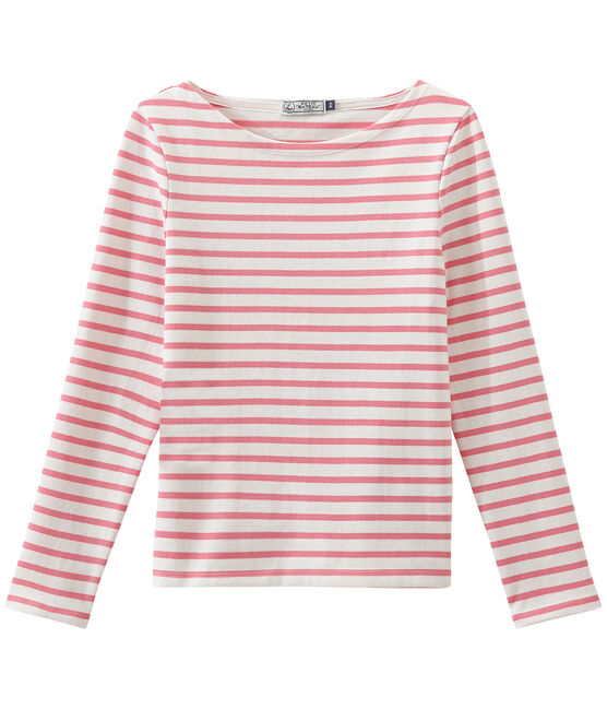 Iconic breton MARSHMALLOW white/PETAL pink