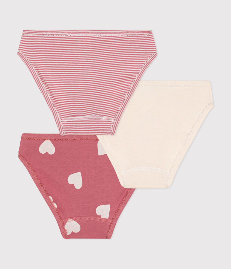 Children's cotton heart pattern knickers - 3-Pack multicolor