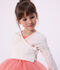 Children's plain cotton wrapover cardigan white