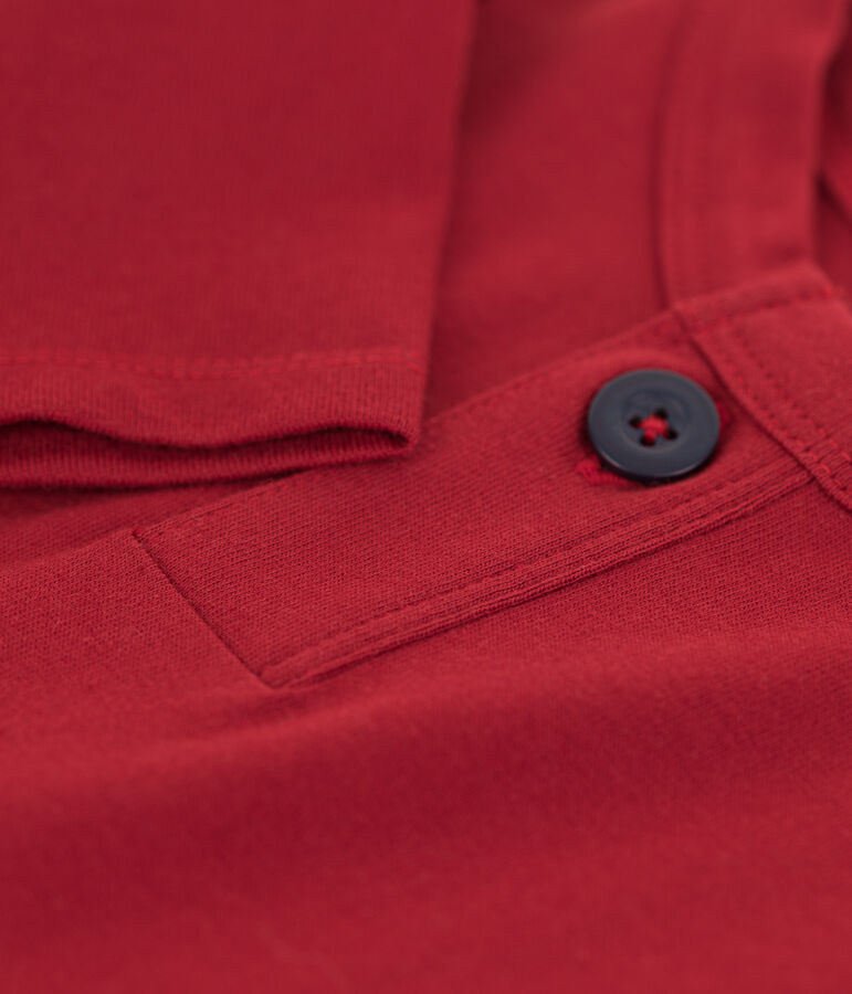 Babies' Long-Sleeved Cotton T-shirt red
