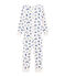 Unisex Long Jumpsuit in Extra Warm Brushed Terry Towelling MARSHMALLOW white/MAJOR blue