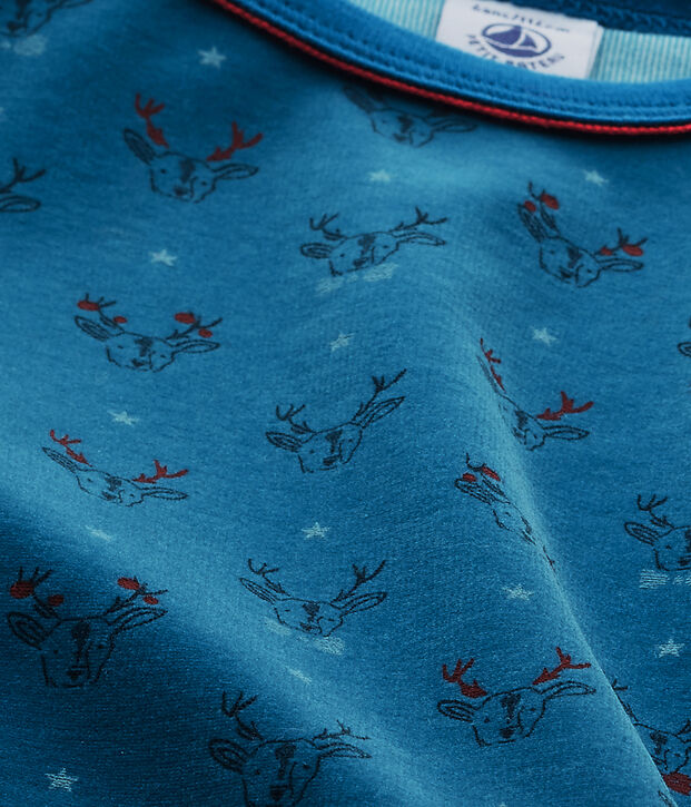Boy's terry velour pyjamas grey/green/multicolor