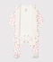 Baby Girls' Tube Knit Bodyjama MARSHMALLOW white/GROSEILLER pink