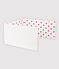 Babies' Red Heart Pattern Ribbed Cot Bumper MARSHMALLOW white/TERKUIT red