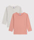Unisex Pinstriped Long-Sleeved Cotton T-Shirt - 2-Pack
