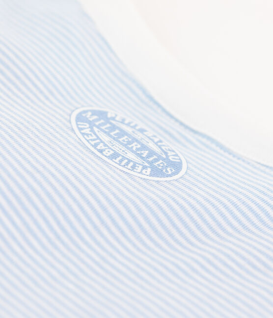 Women's Iconic Striped Cotton T-Shirt GRETEL pink/MARSHMALLOW white