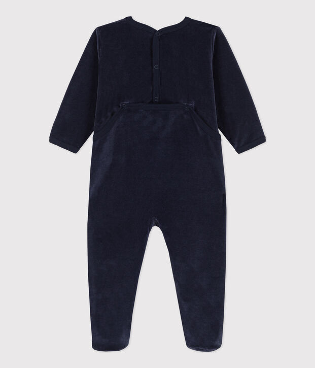 Babies' Paris Themed Velour Sleepsuit SMOKING
