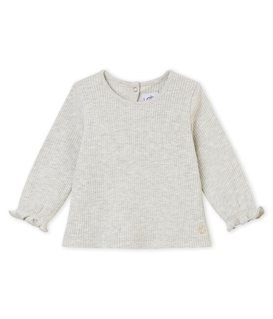 Baby girl's ruffled blouse BELUGA CHINE grey