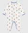 Babies' velour pyjama suit MARSHMALLOW white/MULTICO white
