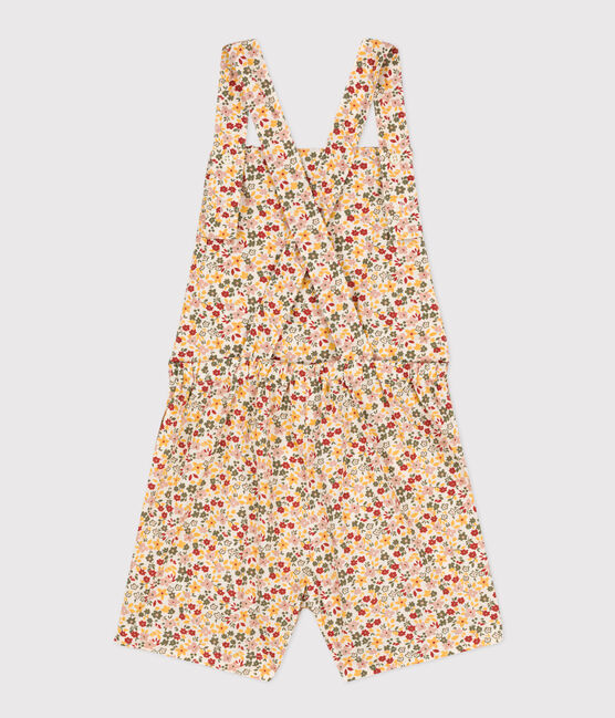 Girls' Poplin Playsuit AVALANCHE white/MULTICO