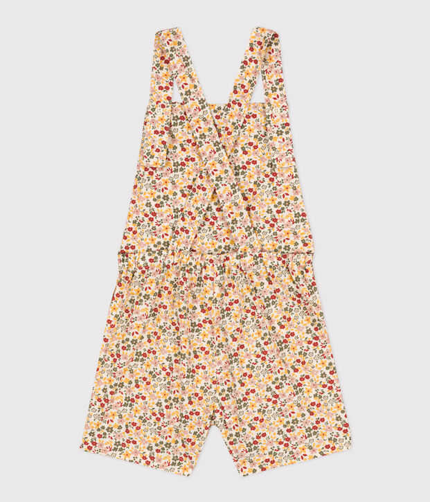Girls' Poplin Playsuit Ecru/multicolor