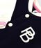 Babies' varsity-style cotton jacket SOIR blue/MILK