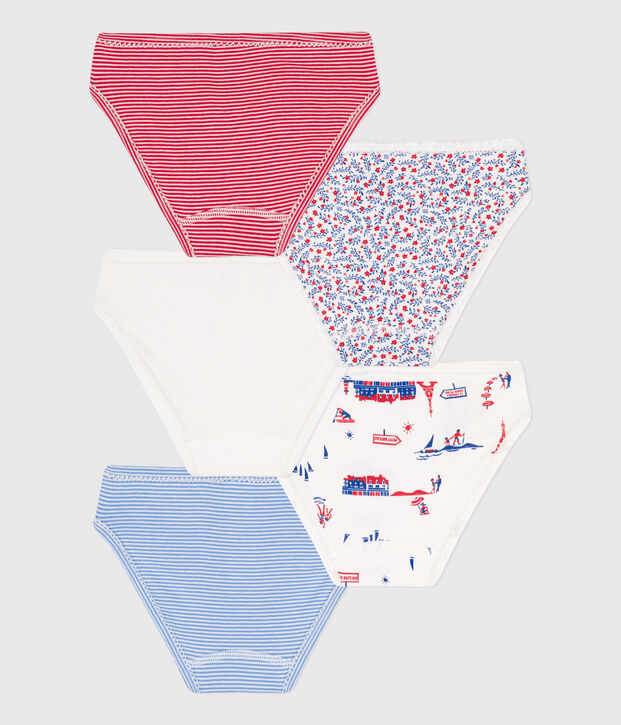 Girls' Paris Themed Cotton Briefs - 5-Pack multicolor