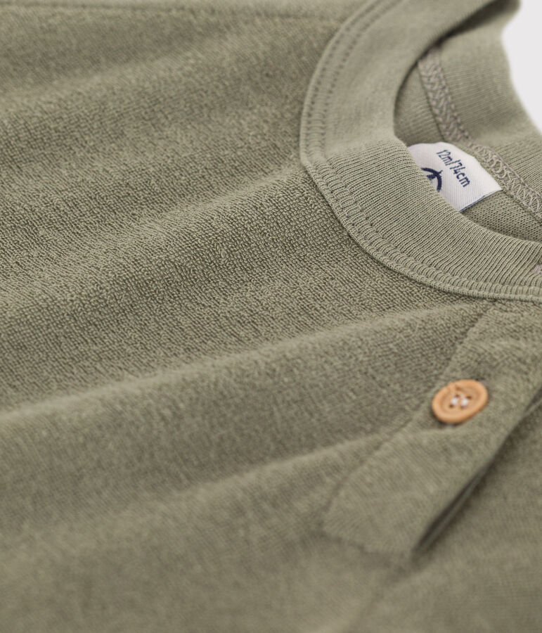 Babies' Terry Playsuit green