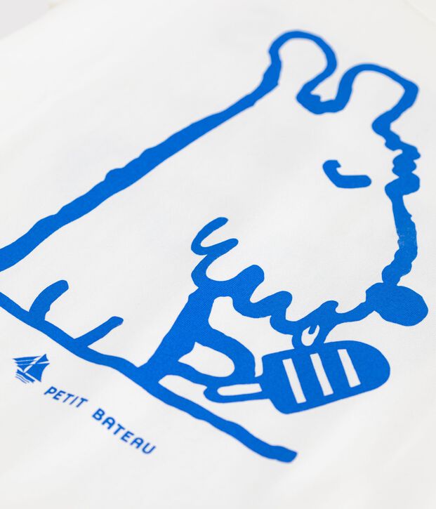 Children's short-sleeved cotton T-shirt white