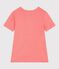 Women's short-sleeved plain cotton T-shirt pink