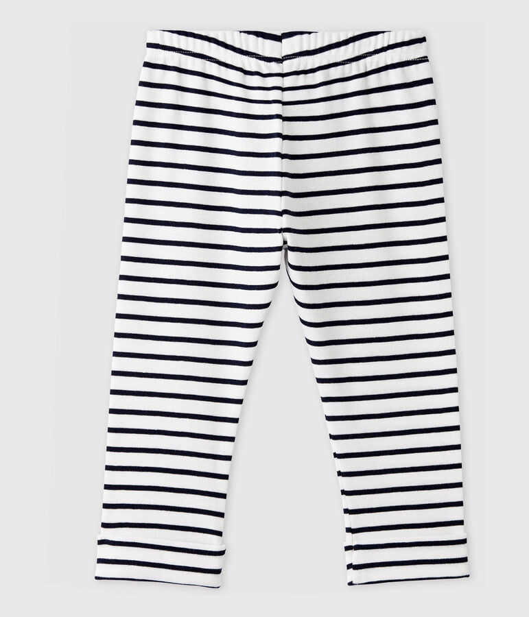 Babies' Unisex Cotton Trousers white/blue