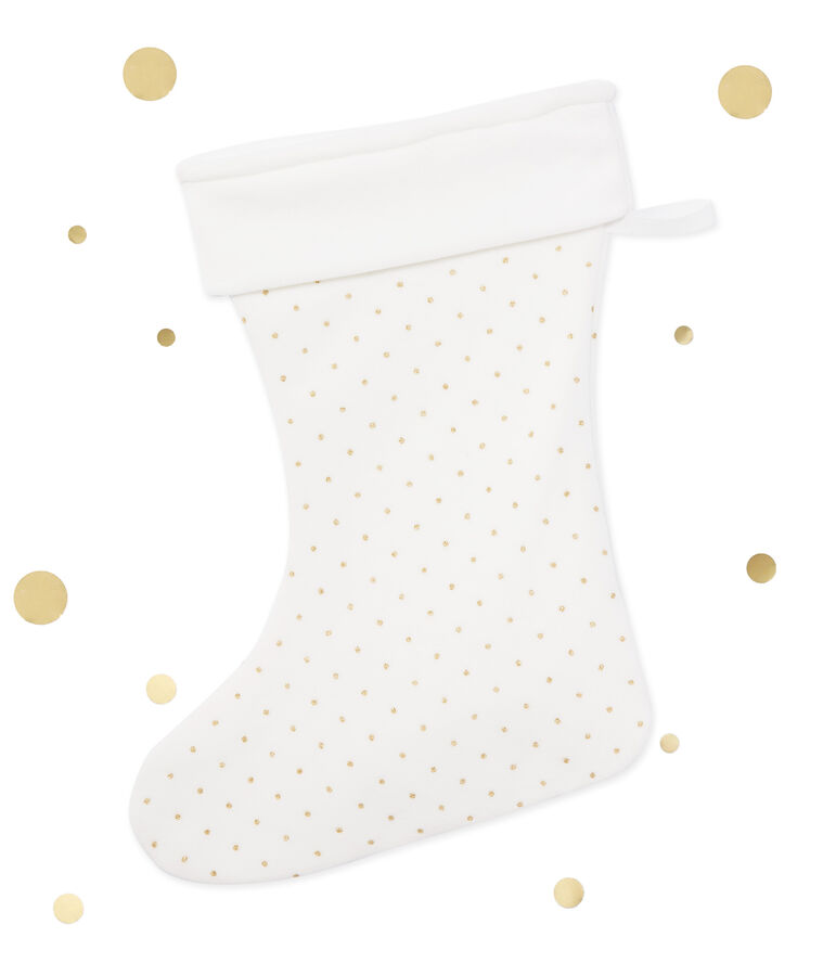 Girl's Christmas stockings white/yellow
