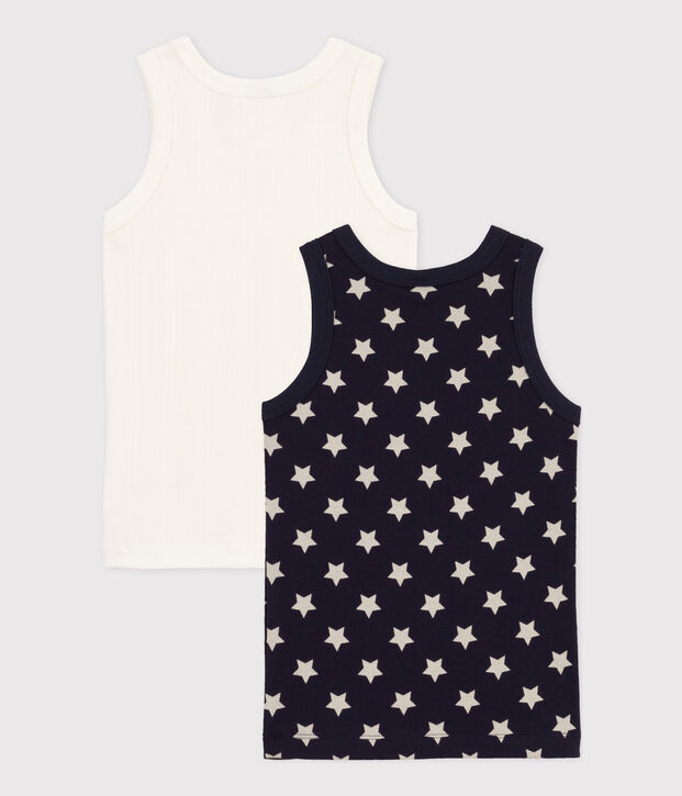 Boys' Starry Cotton Vests - 3-Pack multicolor