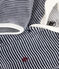 Babies' Pinstriped Velour Pyjamas SMOKING blue/MARSHMALLOW white