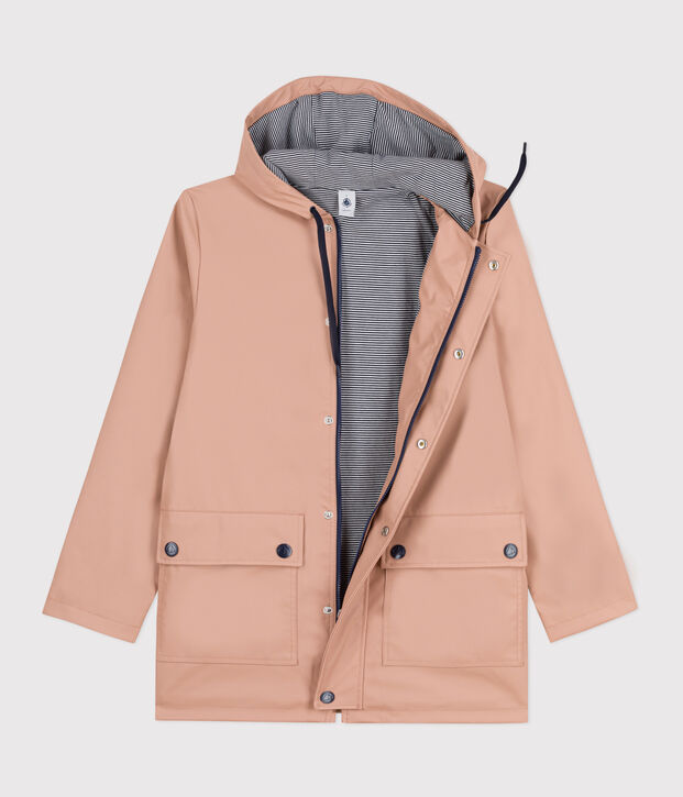 Iconic waxed raincoat made from recycled materials beige