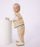 Babies' jogging bottoms in plain cotton CAJOU