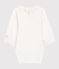 Baby Girls' Organic Cotton Bodysuit with Collar MARSHMALLOW white