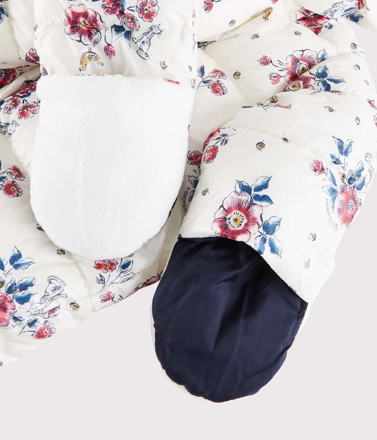 Baby's unisex snowsuit white/pink/multicolor