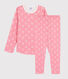 Girls' Jacquard Cats Pyjamas in Wool and Cotton
