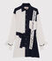 Women's shirt dress Christoph Rumpf x Petit Bateau SMOKING blue/MARSHMALLOW white