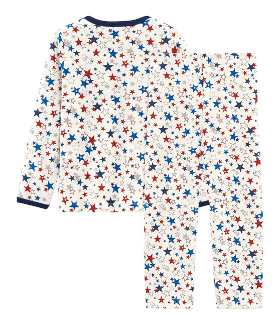 Boys' Tube Knit Pyjamas MARSHMALLOW white/MULTICO white