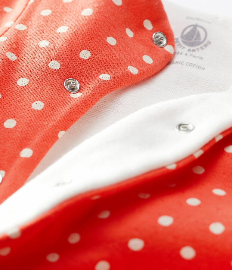 Babies' Spotted Organic Cotton Jumpsuit OURSIN /ECUME