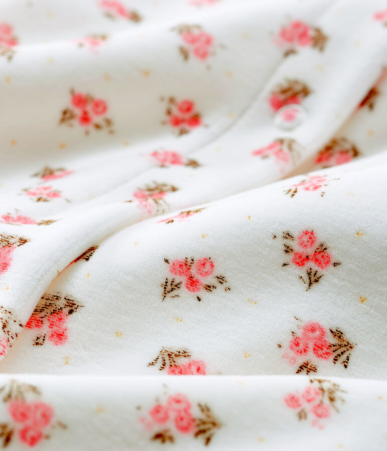 Baby Girls' Velour Bodyjama MARSHMALLOW white/MULTICO white