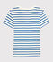 Women's Iconic Organic Cotton V-Neck T-Shirt MARSHMALLOW white/DELFT blue
