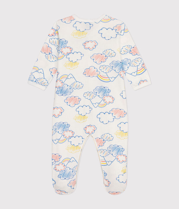 Babies' Cotton Rainbow Print Pyjamas white/multicolor