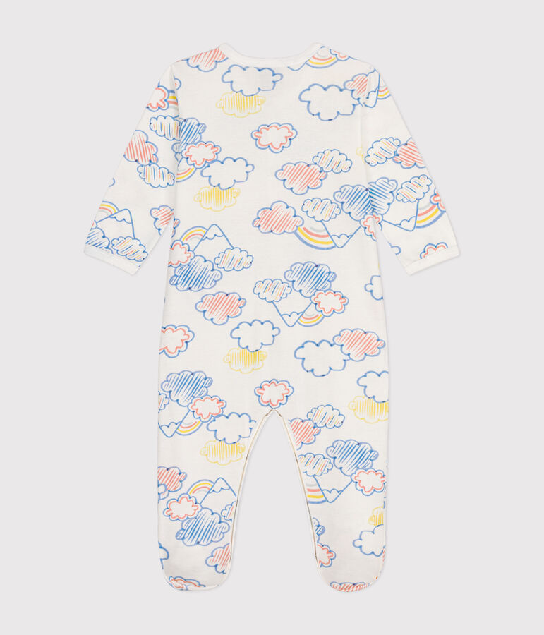 Babies' Cotton Rainbow Print Pyjamas white/multicolor