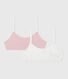 Children's cotton and elastane bra tops - 2-Pack