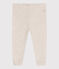 Babies' plain cotton leggings MONTELIMAR CHINE beige