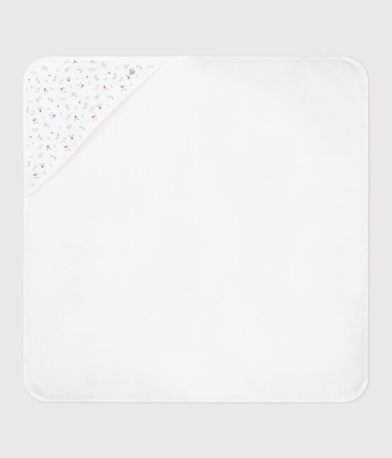 Babies' cotton bath wrap MARSHMALLOW white/MULTICO white