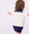 ifBabies' 2-piece cotton outfit, the T-shirt top has a sailor collar multicolor