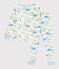Children's printed cotton pyjamas MARSHMALLOW white/MULTICO white