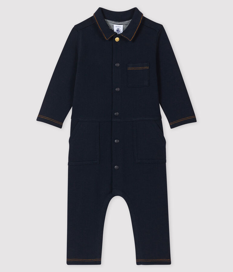 Baby boy's long playsuit blue