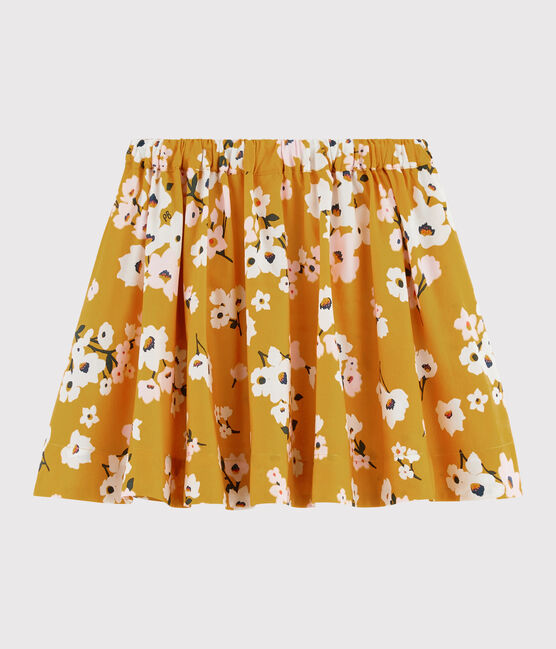 Girls' poplin skirt BOUDOR yellow/MULTICO